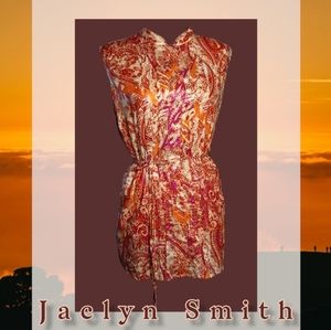 Jaclyn Smith Belted Sleeveless Sheath Blouse